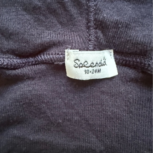 Splendid Boys Cotton Button Up Hooded Sweatshirt Navy & White Stripes - Picture 4 of 4